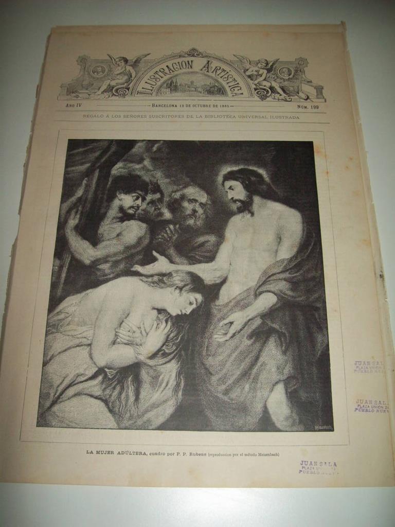 LAMINA ILUSTRACION ARTISTICA 19817: La mujer adultera, por Rubens
