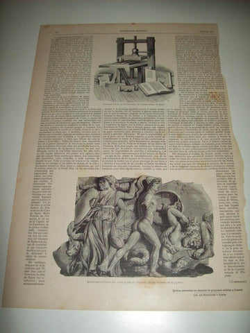 LAMINA ILUSTRACION ARTISTICA 19829: Recoleccion de fresas silvestres, por L. Lhermitte