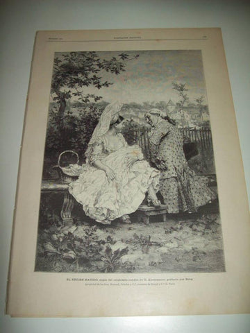 LAMINA ILUSTRACION ARTISTICA 19828: Esculturas del altar de Pergamo