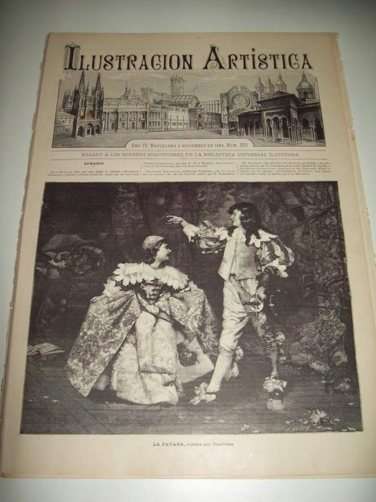 LAMINA ILUSTRACION ARTISTICA 19826: La Pavana, por Toudouze