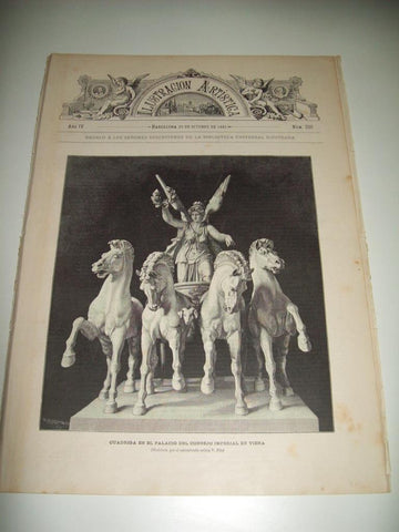 LAMINA ILUSTRACION ARTISTICA 19822: Cuadriga del Palacio Imperial de Viena
