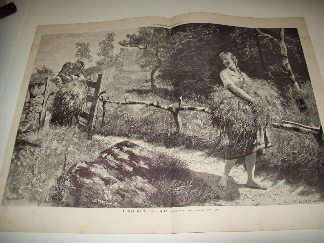 LAMINA ILUSTRACION ARTISTICA 19821: Derecho de entrada, por Hans Dahl