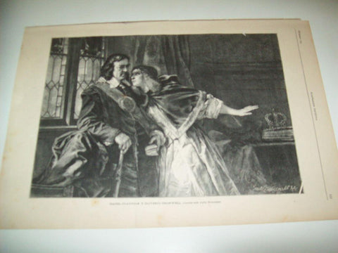 LAMINA ILUSTRACION ARTISTICA 19819: Isabel Claypole y Oliver Cromwell