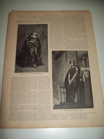 LAMINA ILUSTRACION ARTISTICA 19934: La Rachel en el papel de Fedra