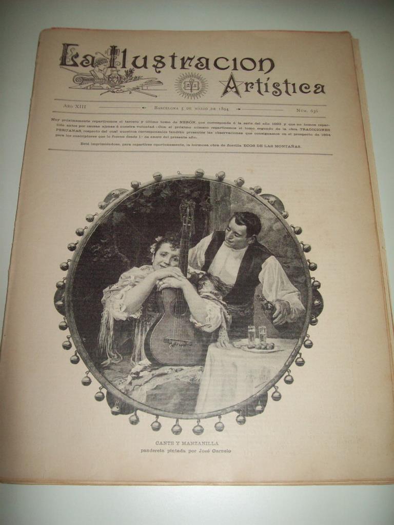 LAMINA ILUSTRACION ARTISTICA 19929: Cante y manzanilla, por Jose Garnelo