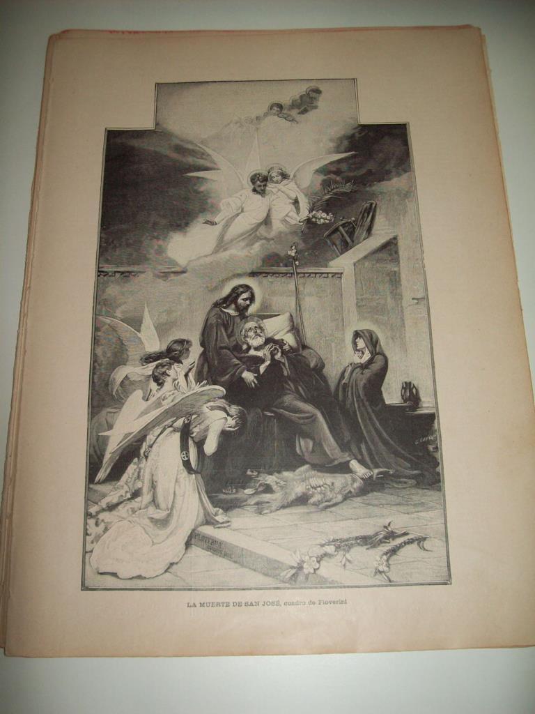LAMINA ILUSTRACION ARTISTICA 19924: La muerte de San Jose, por Ploverini