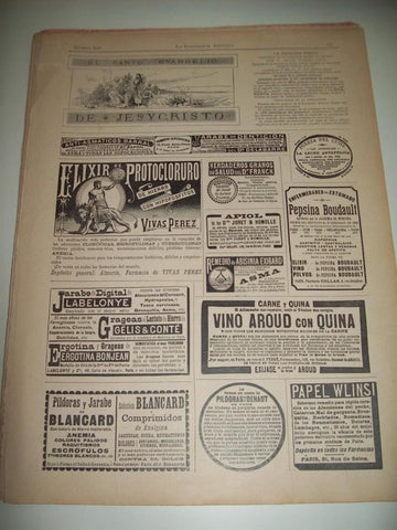 LAMINA ILUSTRACION ARTISTICA 19921: Publicidad de El Santo Evangelio de Jesucristo