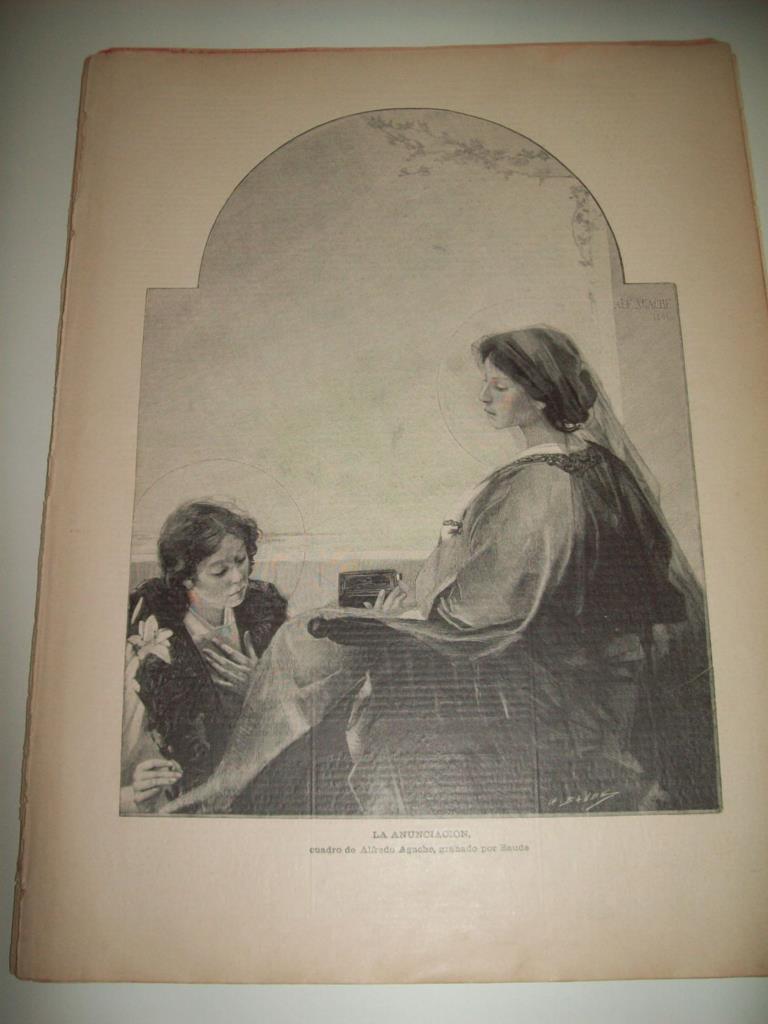 LAMINA ILUSTRACION ARTISTICA 19920: La Anunciacion, por Baude