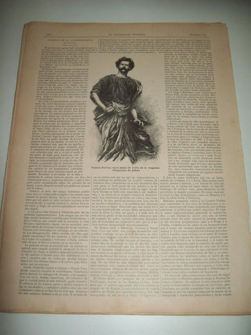 LAMINA ILUSTRACION ARTISTICA 19927: Tomas Salvini en Virginia de Alferi