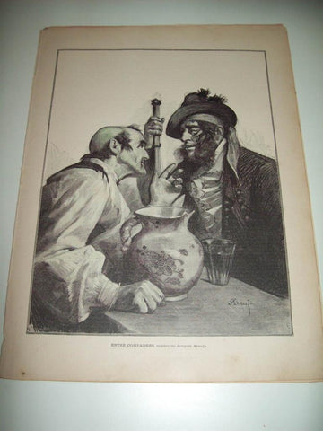 LAMINA ILUSTRACION ARTISTICA 19953: Entre compadres, por Joaquin Araujo