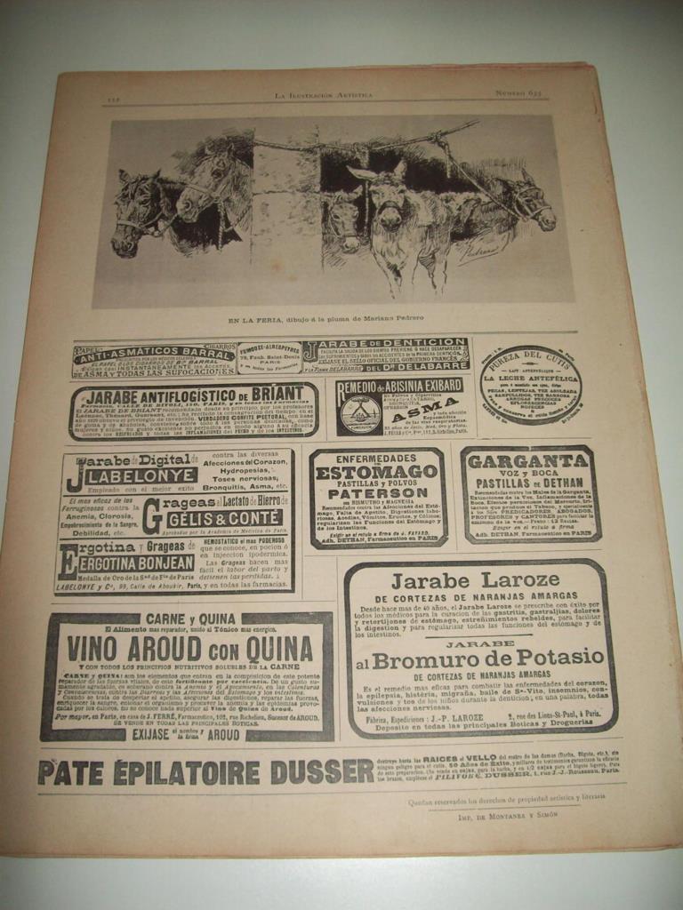 LAMINA ILUSTRACION ARTISTICA 19950: En la feria, por Mariano Pedrero
