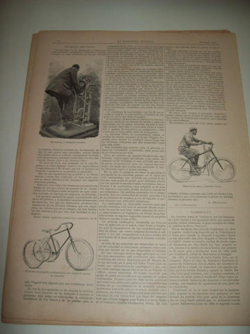 LAMINA ILUSTRACION ARTISTICA 19949: Triciclo y bicicleta Valere