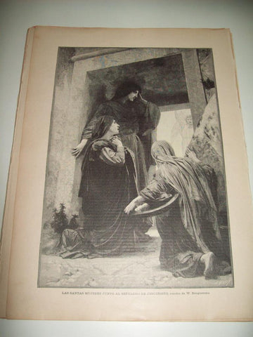 LAMINA ILUSTRACION ARTISTICA 19919: Las santas mujeres junto al sepulcro de Jesucristo, por Bouguereau