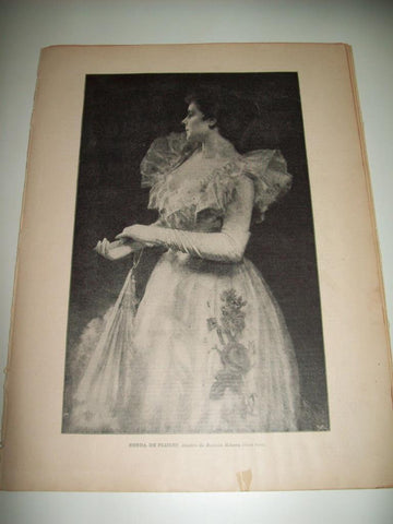 LAMINA ILUSTRACION ARTISTICA 19883: Senda de flores, por R. Ribera