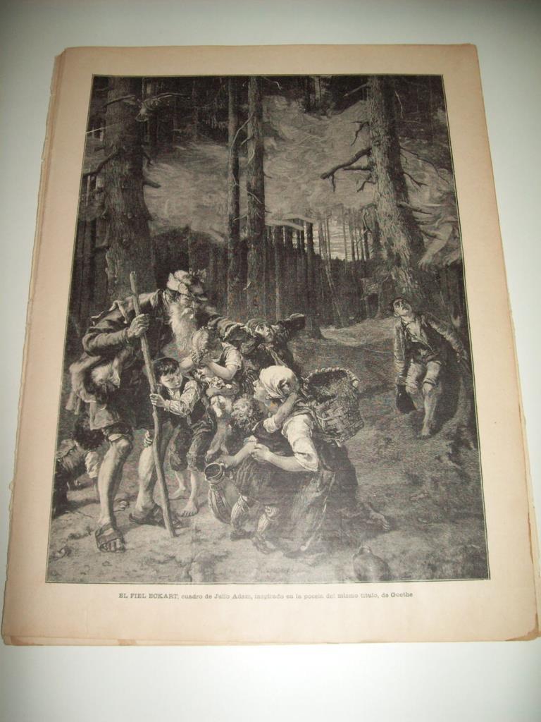 LAMINA ILUSTRACION ARTISTICA 19881: El fiel Eckart, por J. Adam