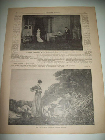 LAMINA ILUSTRACION ARTISTICA 19896: La impasible, por Aristides Sartorio