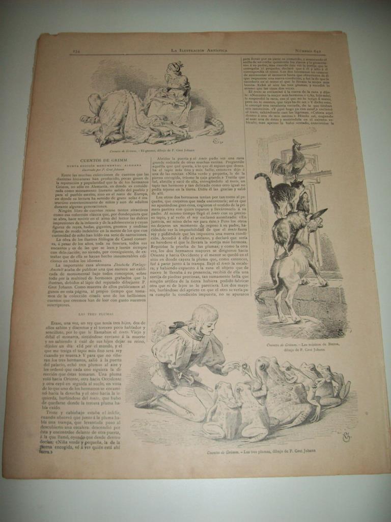 LAMINA ILUSTRACION ARTISTICA 19899: Dibujos de Grot Johann
