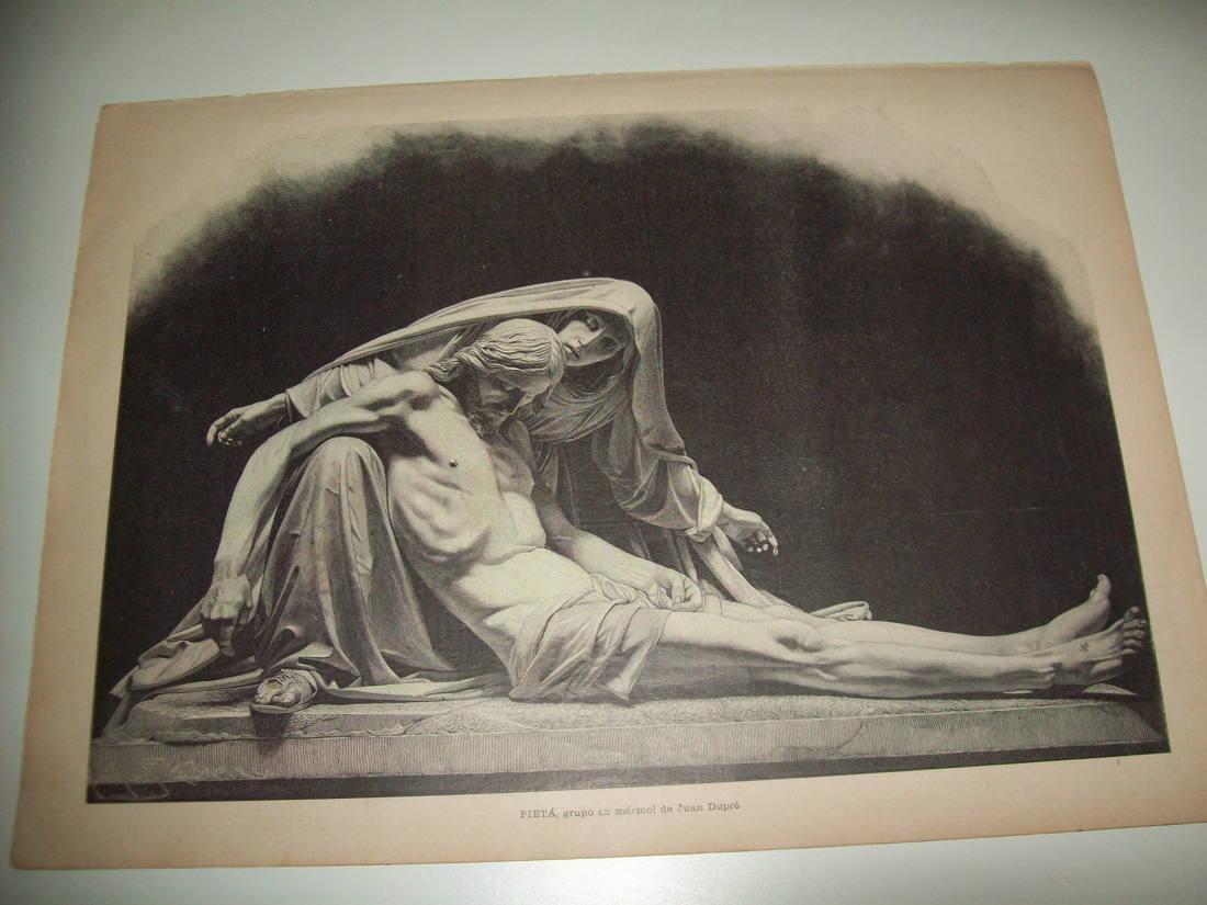 LAMINA ILUSTRACION ARTISTICA 19917: Pieta, por Juan Dupre