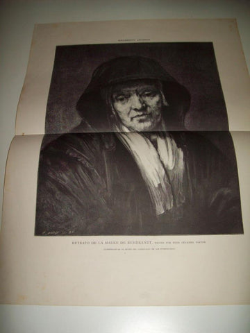 LAMINA ILUSTRACION ARTISTICA 19794: Retrato de la madre de Rembrandt