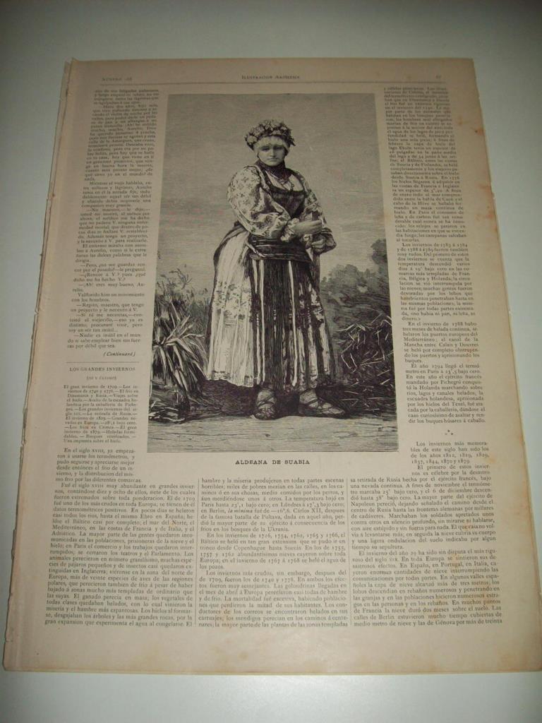 LAMINA ILUSTRACION ARTISTICA 19681: Aldeana de Suabia