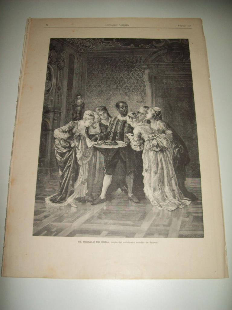 LAMINA ILUSTRACION ARTISTICA 19679: El regalo de boda, por Sanesi