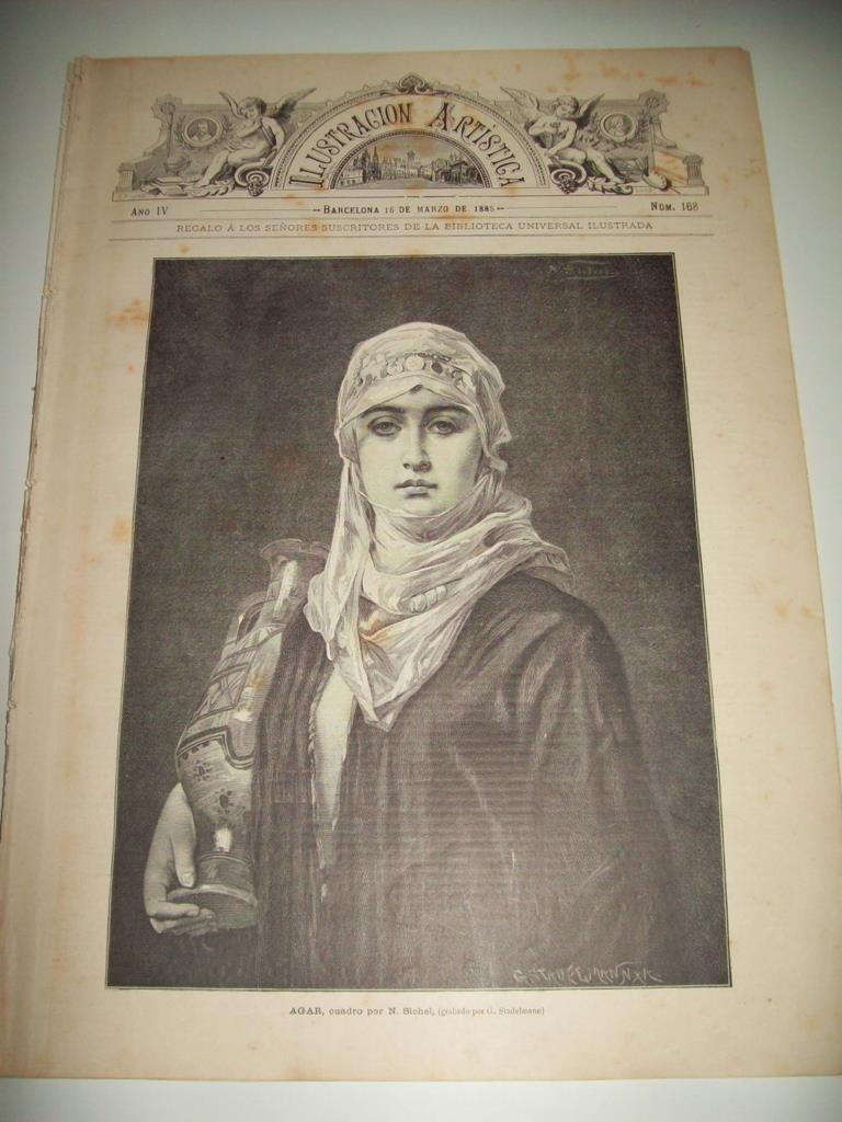 LAMINA ILUSTRACION ARTISTICA 19678: Agar, por N. Sichel