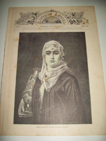 LAMINA ILUSTRACION ARTISTICA 19678: Agar, por N. Sichel