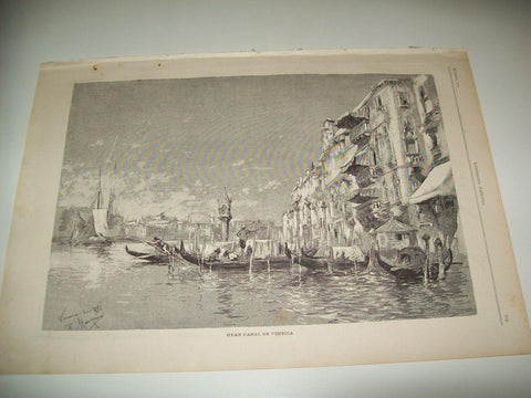 LAMINA ILUSTRACION ARTISTICA 19693: Gran Canal de Venecia