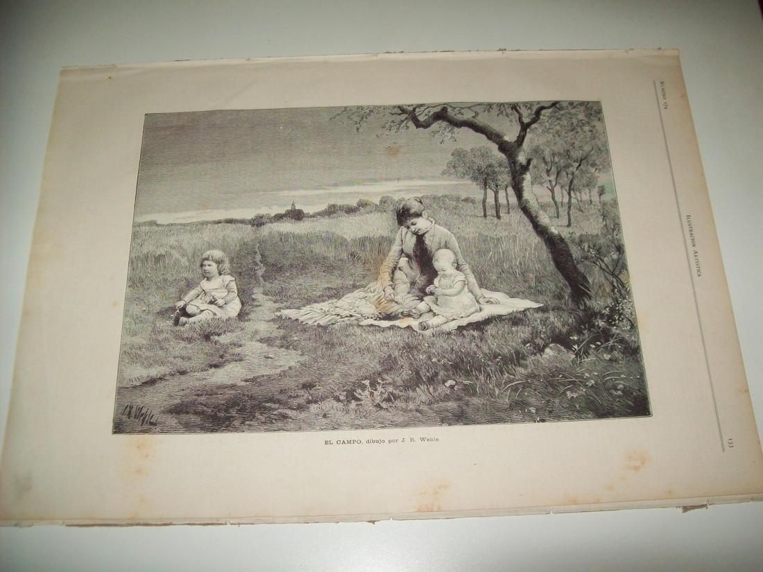 LAMINA ILUSTRACION ARTISTICA 19707: El campo, por Wehle