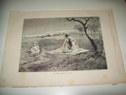 LAMINA ILUSTRACION ARTISTICA 19707: El campo, por Wehle