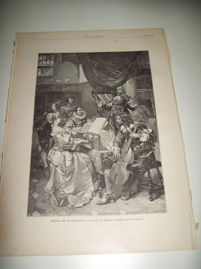 LAMINA ILUSTRACION ARTISTICA 19697: Musica en el castillo, por Brend'amour
