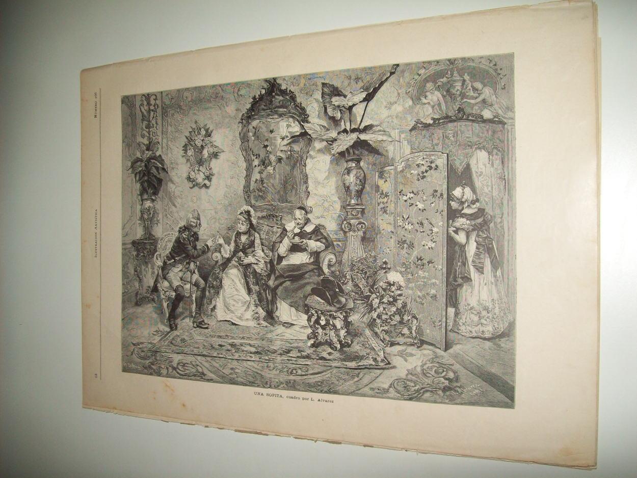LAMINA ILUSTRACION ARTISTICA 19670: Una sopita,por L. Alvarez