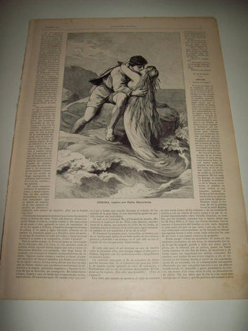 LAMINA ILUSTRACION ARTISTICA 19663: Ondina, por P. Mayerheim