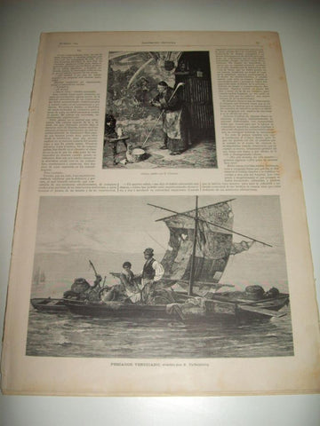 LAMINA ILUSTRACION ARTISTICA 19662: Pescador veneciano, por Falkenberg