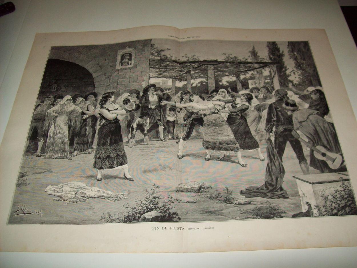 LAMINA ILUSTRACION ARTISTICA 19659: Fin de fiesta