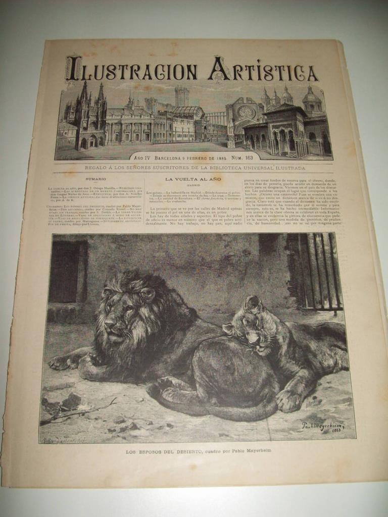 LAMINA ILUSTRACION ARTISTICA 19655: Los esposos del desierto