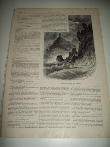LAMINA ILUSTRACION ARTISTICA 19771: El faro de Corbiere en la isla de Jersey