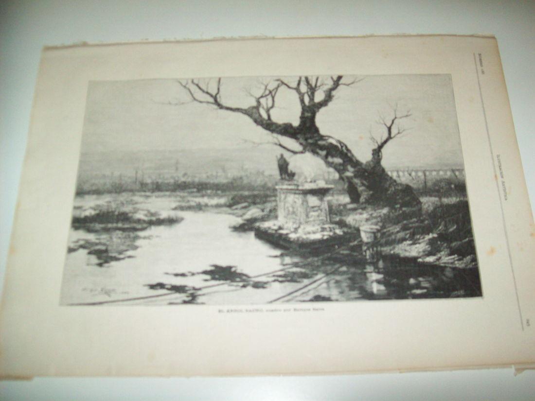 LAMINA ILUSTRACION ARTISTICA 19770: El arbol sacro, por E. Serra