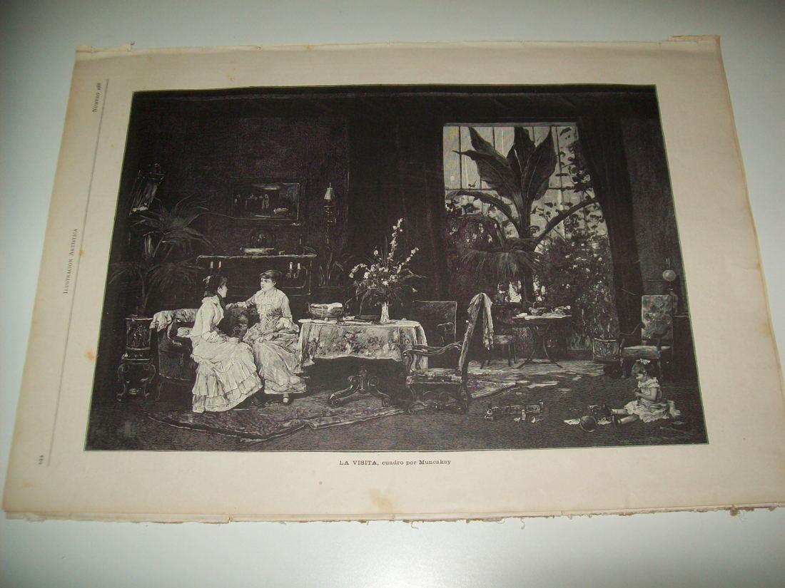 LAMINA ILUSTRACION ARTISTICA 19769: La visita, por Muncaksy