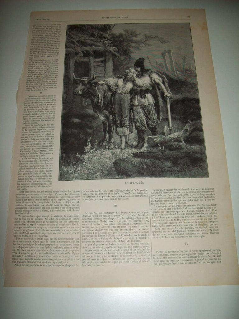 LAMINA ILUSTRACION ARTISTICA 19793: En Hungria