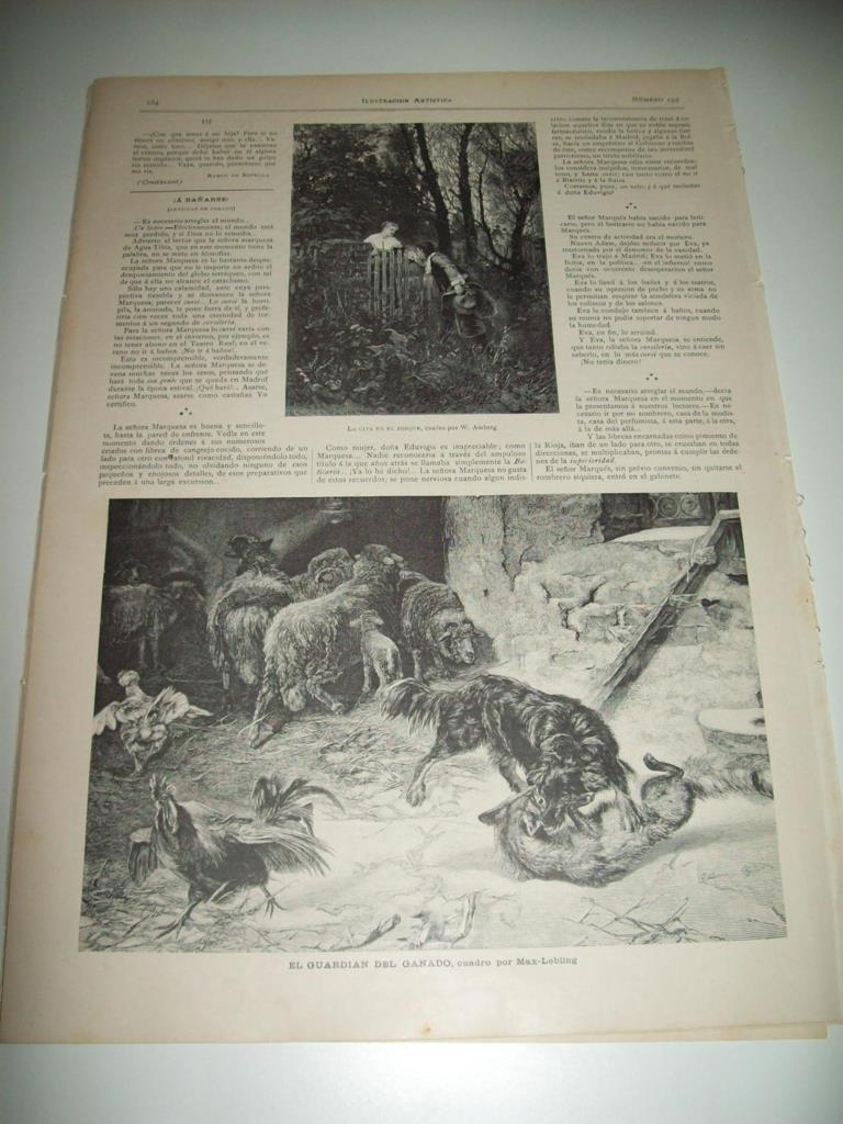 LAMINA ILUSTRACION ARTISTICA 19791: El guardian del ganado, por Max Lebling