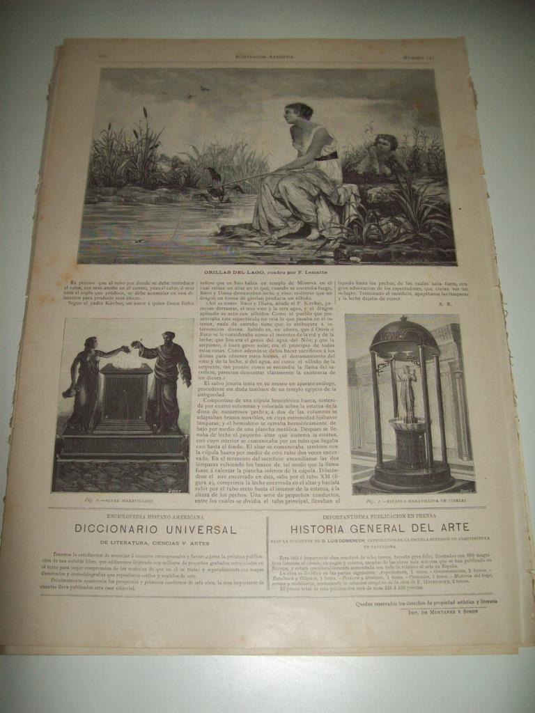 LAMINA ILUSTRACION ARTISTICA 19789: Orillas del lago, por Lematte