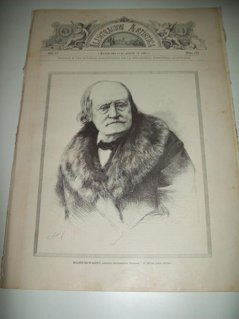 LAMINA ILUSTRACION ARTISTICA 19786: Milne Edwards