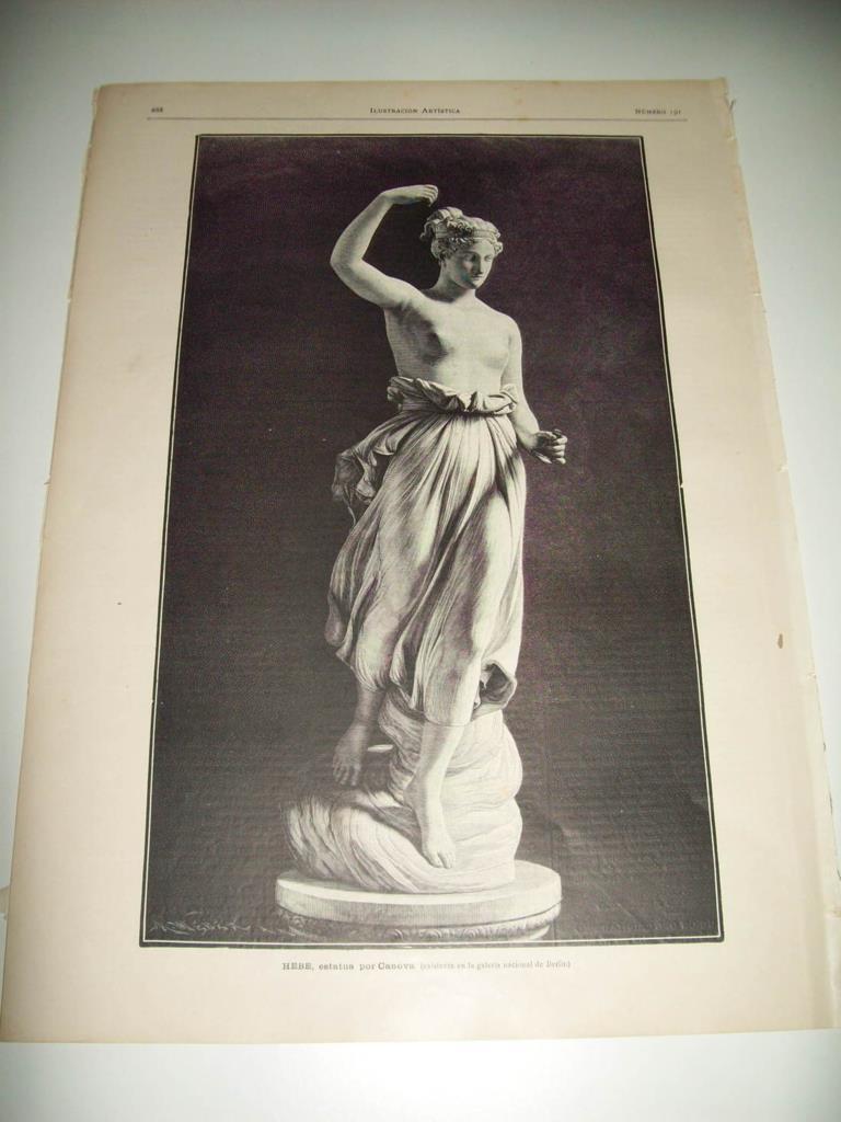 LAMINA ILUSTRACION ARTISTICA 19782: Hebe, por Canova