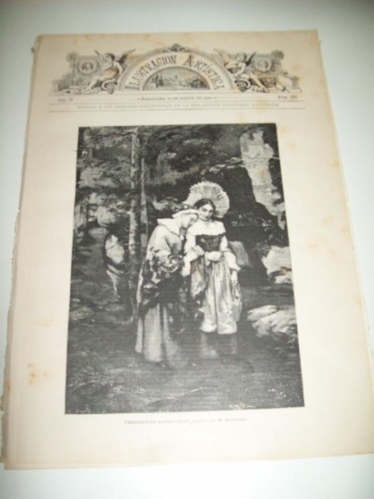 LAMINA ILUSTRACION ARTISTICA 19781: Peregrinas alsacianas, por M. Feuerstein
