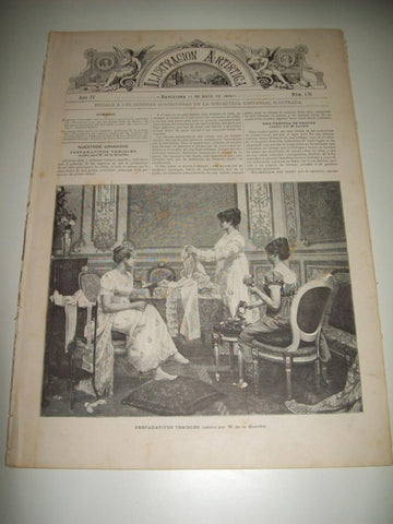 LAMINA ILUSTRACION ARTISTICA 19714: Preparativos temibles, por De la Guardia