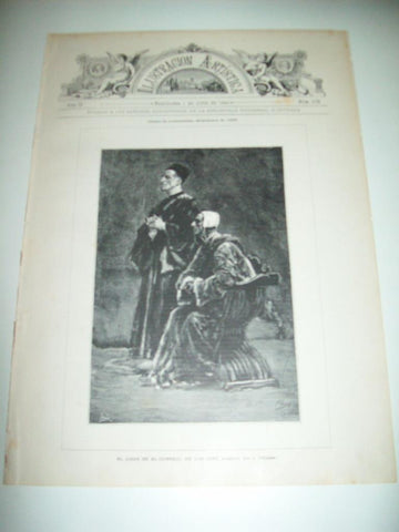 LAMINA ILUSTRACION ARTISTICA 19727: El doge en el Consejo de los Diez, por Villegas