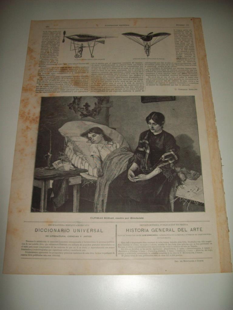 LAMINA ILUSTRACION ARTISTICA 19721: Ultimas horas, por Grocholoski