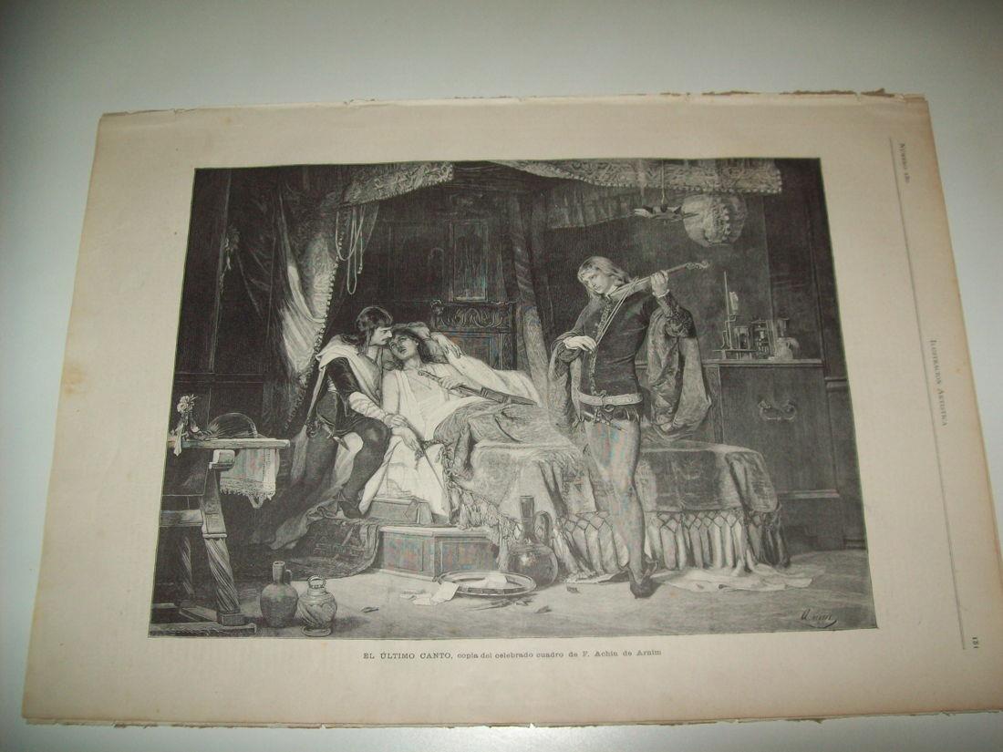 LAMINA ILUSTRACION ARTISTICA 19734: El ultimo canto, por Arnim