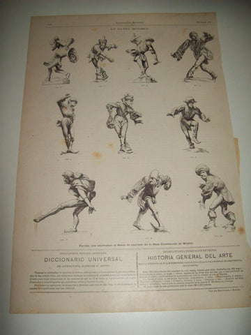 LAMINA ILUSTRACION ARTISTICA 19748: La danza morisca en el Ayuntamiento de Munich